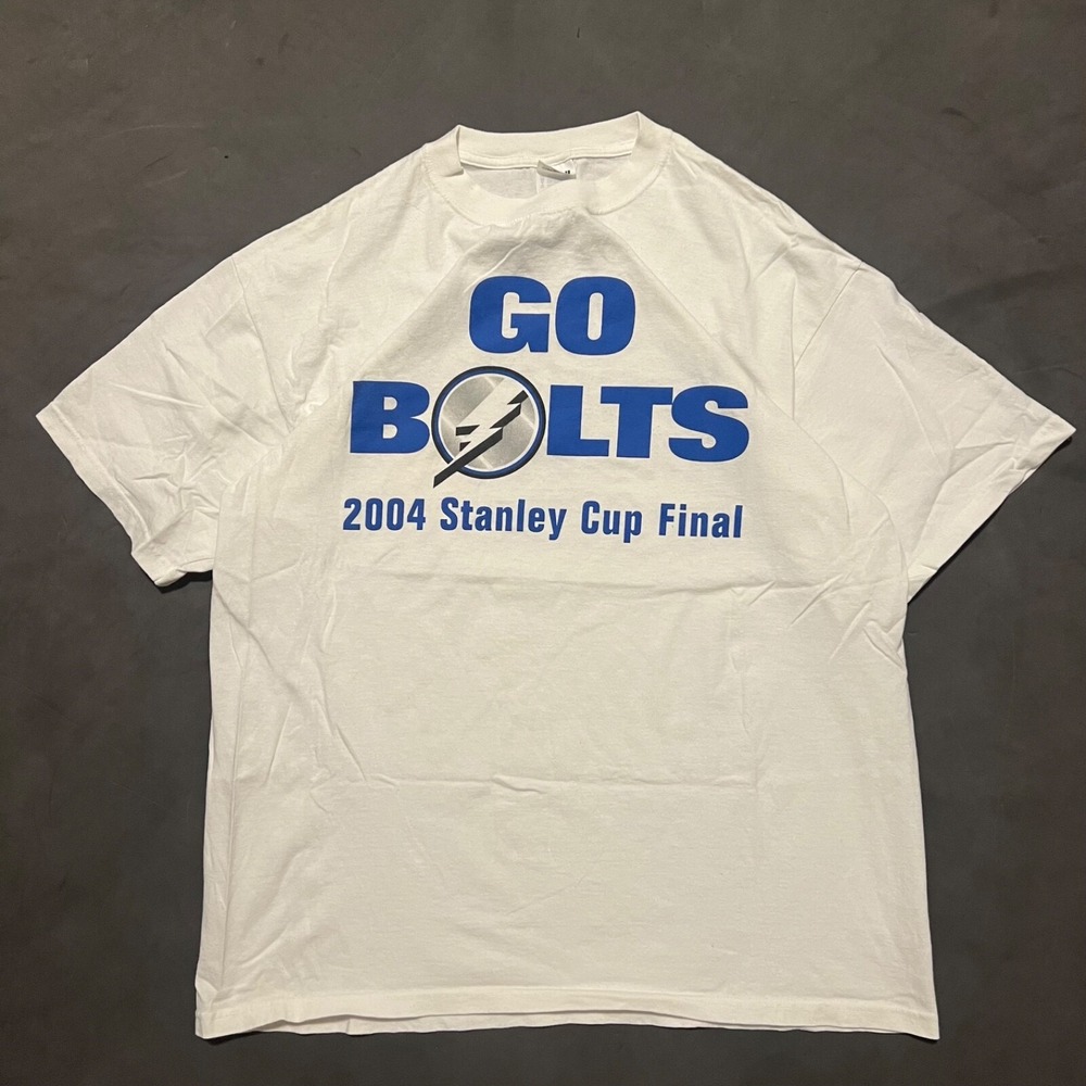 Vtg Stanley Cup Final 2004 Tampa Bay Lightning Shirt Mens XL NHL‎ Promo Tee